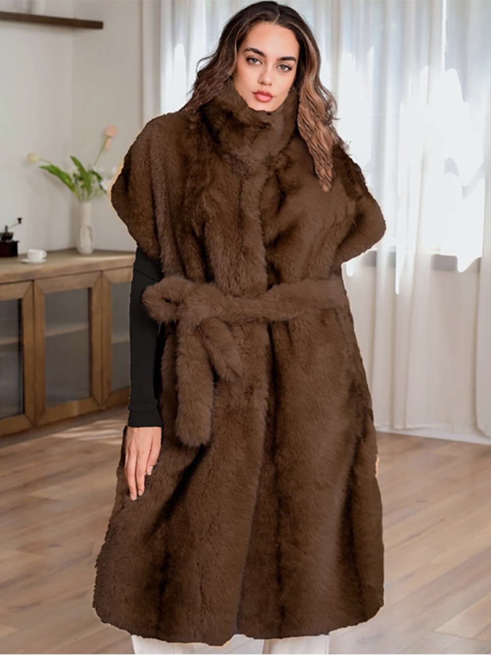 SEXY BROWN FAUX VEST! 1 IN STOCK!